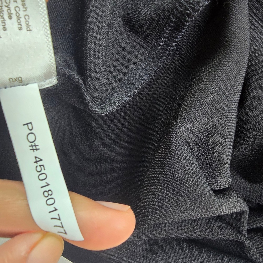 Boston Proper Black Smocked Empire Waist Flutter Sleeve Mini Dress Size 12 - Picture 6 of 9